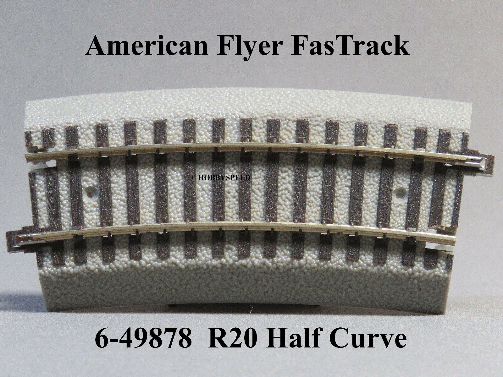Lionel American Flyer S Gauge Fastrack R20 Half Curve Track 2 Rail Train 6-49878